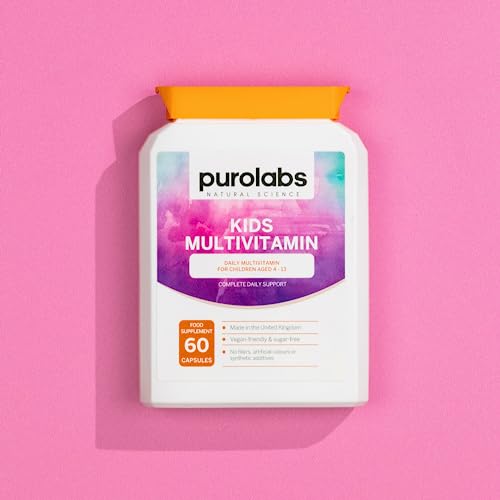 Kids Vitamins - Multivitamin for Kids with Calcium, Zinc, Iron, Vitamin C, B12, D3 and More Purolabs uk supplements