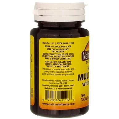 Nature's Blend Multiple Vitamin with Minerals No Iron 100 Tabs Nature's Blend uk supplements