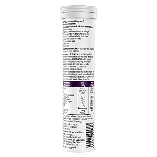 Collagen Effervescent - Marine Collagen & Vitamin C (2 Tubes) Beauty & Co uk supplements