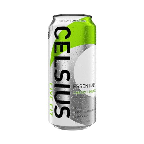 CELSIUS ESSENTIALS, Sparkling Cherry Limeade, Performance Energy Drink 16 Fl Oz CELSIUS uk supplements