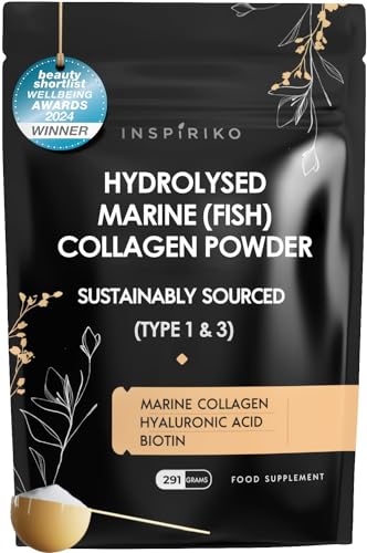 Marine Collagen Powder for Women - Marine Collagen with Hyaluronic Acid, Vitamin C Inspiriko uk supplements
