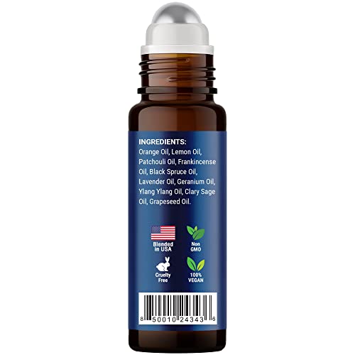 Stress Ease Essential Oil Roll On Blend 10ml - Natural Stress Relief Essential Oils Roll Nexon Botanics uk supplements