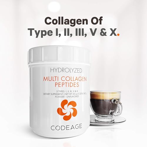 Code Age Multi-Collagen Protein Powder Hydrolyzed 20Oz All-in-One Super Bone Broth Codeage uk supplements