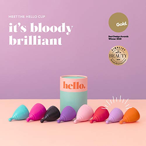 The Hello Cup Extra Small Menstrual Cup, BPA Free, Reusable, Hypoallergenic, Recyclable THE HELLO CUP uk supplements