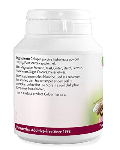 High Strength Collagen 400mg 90 Capsules, 3 Months Supply, Premium Hydrolysed Porcine Powder Health Leads ...Working With Nature uk supplements