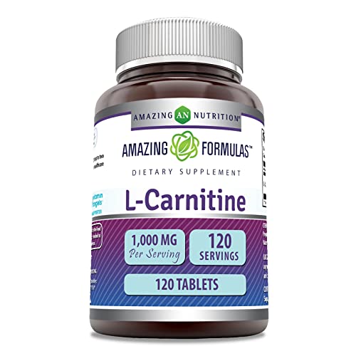 Amazing Formulas L-Carnitine Fumarate 1000Mg 120 Tablets Supplement | Amino Acid Amazing Nutrition uk supplements