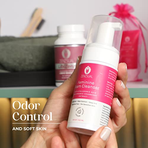 ZENZSUAL Feminine Foam Cleanser with Hyaluronic Acid and Organic Cranberry Extract – PH Balance ZENZSUAL uk supplements