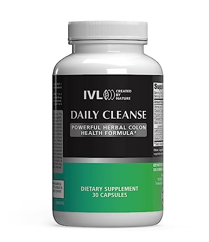 IVL - Daily Cleanse Herbal Colon Health Formula - Detoxification, Probiotic, Digestive Support IVL uk supplements