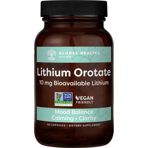 Global Healing Lithium Orotate Brain Health Supplement - Supports Mood Global Healing Center uk supplements