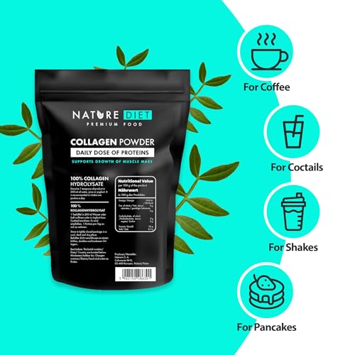 Nature Diet - Collagen Powder 600 g | Hydrolysate | Unflavored | Collagen Peptides | Source of Protein Nature Diet uk supplements