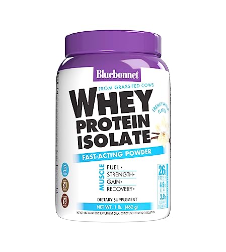 Bluebonnet Nutrition Whey Protein Isolate Powder, 14 Serving, Vanilla, 1 lb Bluebonnet uk supplements