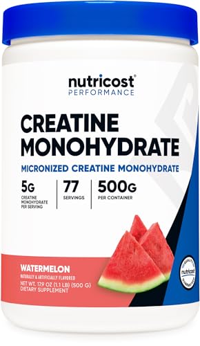 Nutricost Creatine Monohydrate Powder (Watermelon, 500 Gram) - Micronized Creatine Nutricost uk supplements