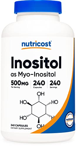 Nutricost Inositol Capsules 500mg, 240 Capsules - Veggie Capsules, Non-GMO, Gluten Nutricost uk supplements