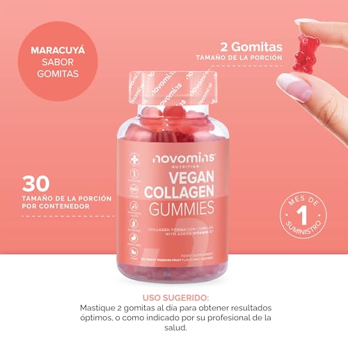 Vegan Collagen Gummies – Advanced Superfood Blend – Vegan Collagen Alternative for Women and Men – Infused with Vitamin C novomins uk supplements