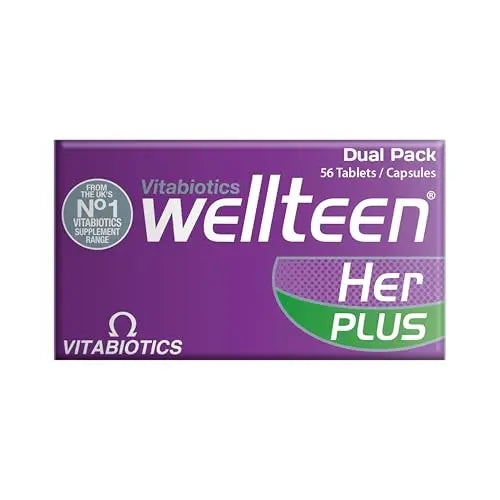 Vitabiotics Wellteen Her Plus Omega-3 - Advanced Nutritional Support for Teenagers and Young Women Ages 13-19 Wellteen uk supplements