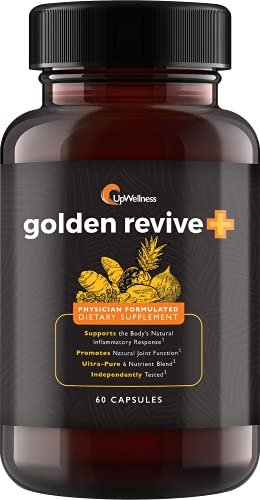 UpWellness Golden Revive + Joint Support with Quercetin, Magnesium, and Turmeric UpWellness Nutrient-Rich Living uk supplements