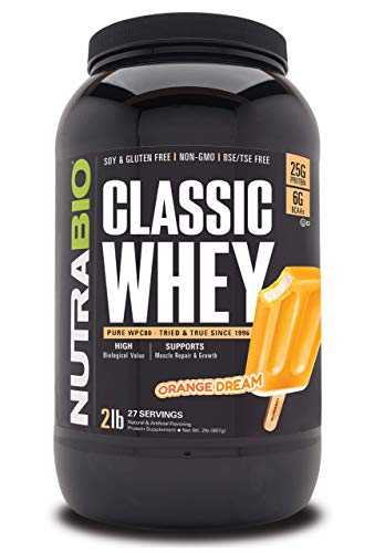 NutraBio Classic Whey Protein Powder- 25G of Protein Per Scoop - Full-Spectrum Amino NutraBio uk supplements