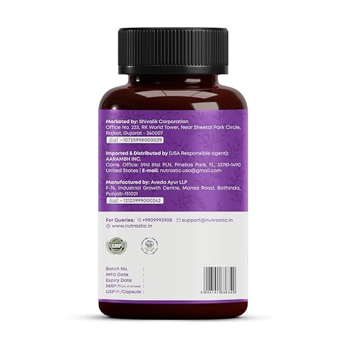 Nutrastic Aller Veda Respiratory Wellness Supplement with Pure Tulsi, Amla, Turmeric, and Neem | Natural Support for Healthy Breathing | 60 Caps Nutrastic uk supplements