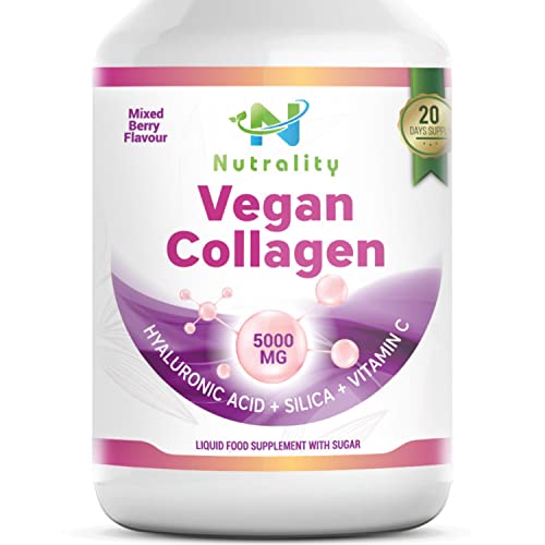Nutrality Vegan Liquid Collagen | Premium-Grade 5000mg Hydrolyzed Collagen Peptides with Silica, Biotin Nutrality uk supplements
