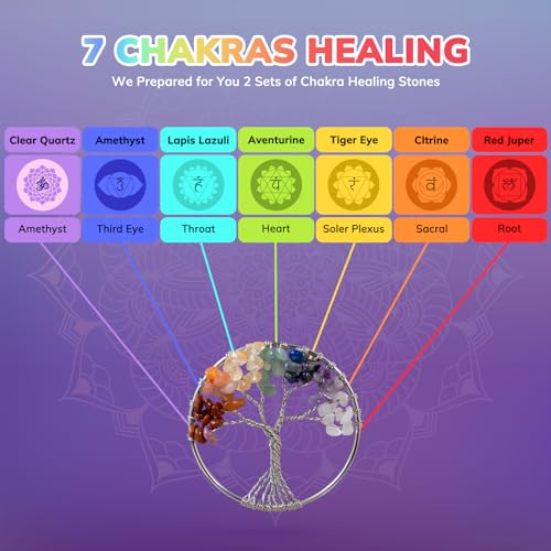 WVIOUOPU Healing Crystals and Chakra Stones Set - 13 Pcs Real Raw Healing Chakra Stones WVIOUOPU uk supplements
