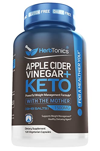Herbtonics Apple Cider Vinegar Capsules Plus Keto BHB | Fat Burner & Weight Loss Herbtonics uk supplements