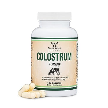 Colostrum Supplement 120 Capsules, 1,000mg per Serving (Bovine Colostrum Powder Double Wood Supplements uk supplements