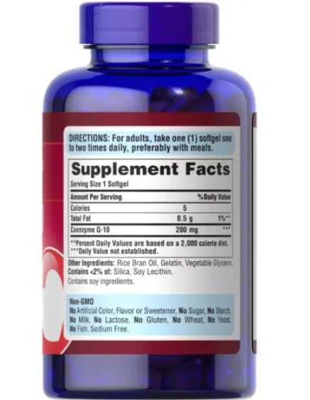 Puritan's Pride QSORB CoQ10 200 mg, Supports Heart Health (2 Pack of 240 softgels) Puritan's Pride uk supplements