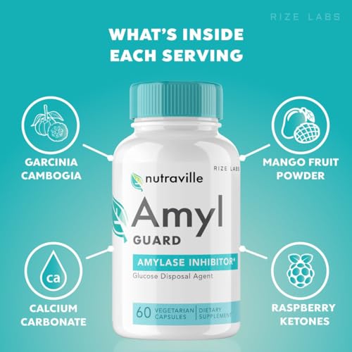 rize labs Nutraville Amyl Guard Dietary Supplement, Nutraville Amyl Guard Weight Loss Pills rize labs uk supplements