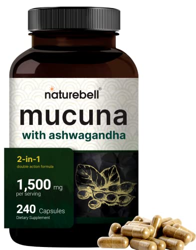 Mucuna Pruriens Capsules, Triple Strength 1500mg Per Serving, 2 in 1 Formula NatureBell uk supplements
