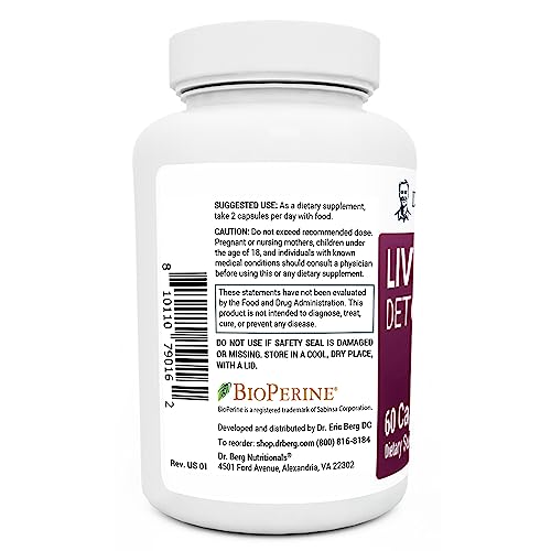 Dr. Berg Liver Cleanse Detox Capsules w/Unique Blend of Milk Thistle, Ox Bile & Folate Dr. Berg Nutritionals uk supplements