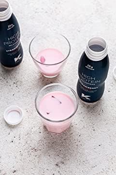 Kinetica Ready-to-Drink Protein Shake, 12 X 330mls, 165 cals, 25g Protein per Bottle, Low Fat (Strawberry) Kinetica uk supplements