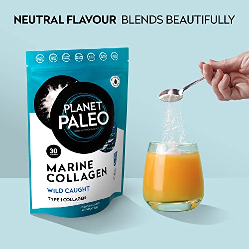 Pure Marine Collagen Powder (60 Servings, 450g) | for Healthy Skin, Hair and Nails, and Gut Health Planet Paleo uk supplements