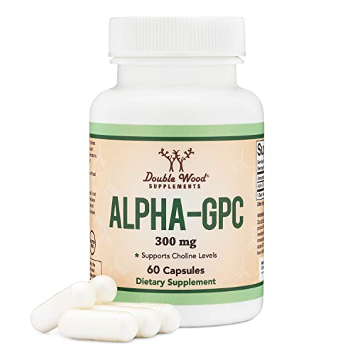 Alpha GPC Choline 600mg Capsules - Brain Support Supplement for Focus, Memory Double Wood Supplements uk supplements