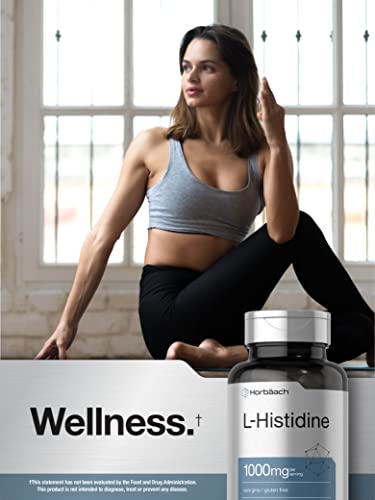 Horbaach L-Histidine 1000mg 90 Capsules | Non-GMO and Gluten Free | Pharmaceutical Horbäach uk supplements