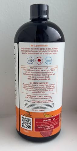 MaryRuth's Liquid Multivitamin+Hair Growth | Clinically Tested for Thicker Hair & Facial Wrinkles in Women | Biotin 10000mcg | Lustriva Hair Growth Supplement | MaryRuth Organics uk supplements