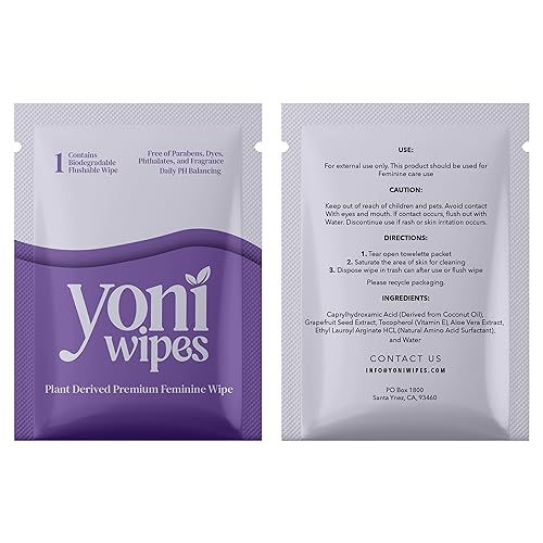 Yoni Wipes - 30 Count Biodegradable & Flushable Feminine Wipes, pH-Balanced, Aloe Vera & Vitamin E Yoni Wipes uk supplements