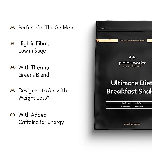 Protein Works - Ultimate Diet Breakfast Shake | Low Calorie Breakfast Shake | Low Sugar High Protein Breakfast Protein Works uk supplements