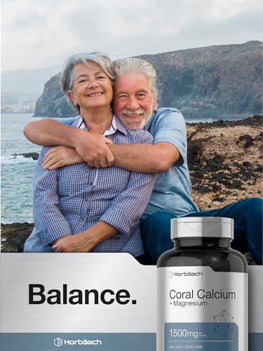 Coral Calcium 1500mg 150 Capsules | Plus Magnesium | Non-GMO, Gluten Free Supplement Horbäach uk supplements