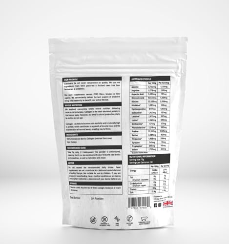 Carnivore Go Grass Fed Bovine Collagen Powder - 400g Hydrolysed Type 1 & 3 Carnivore Go uk supplements