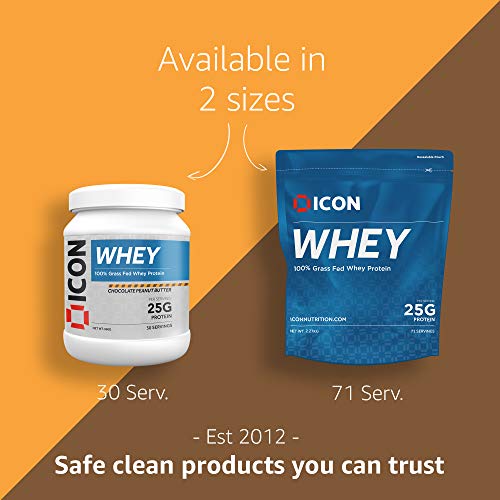 ICON Nutrition Whey Protein Powder 960g, 30 Servings - Chocolate Peanut Butter ICON Nutrition uk supplements