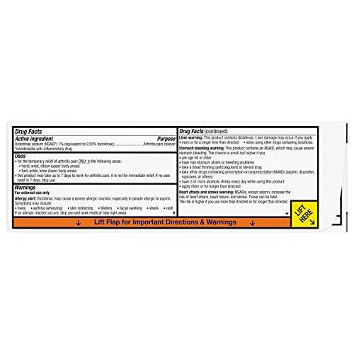 Voltaren Arthritis Pain Gel for Powerful Topical Arthritis Pain Relief with Diclofenac - NEW Easy Open Cap - 100 g x 2 Voltaren uk supplements