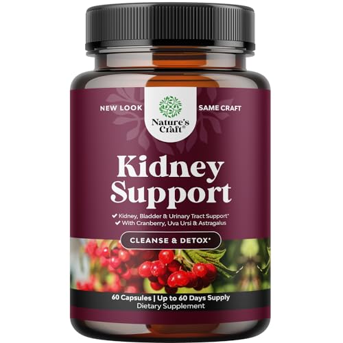 Kidney Support Cranberry Pills for Women and Men - High Strength Kidney Cleanse Detox Natures Craft uk supplements