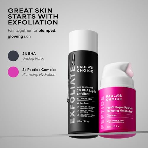 Paula's Choice Pro-Collagen Peptide Plumping Face Moisturizer, Daily Gel Face Cream for Deep Lightweight Hydration, Wrinkles & Loss of Firmness, Fragrance-Free, 1.7 Fl Oz Paula's Choice uk supplements