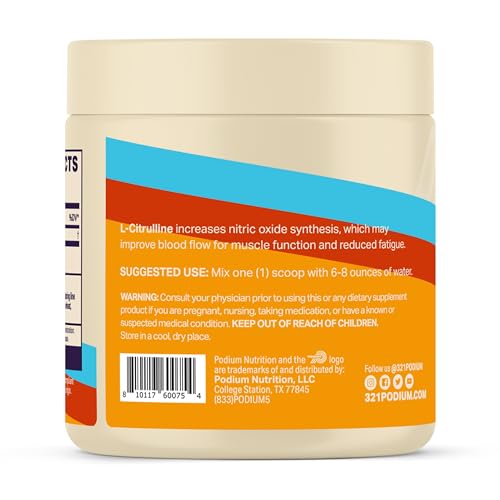 Podium Nutrition, Solos | L-Citrulline, 30 Servings, Unflavored, Boost Athletic Performance Podium Nutrition uk supplements