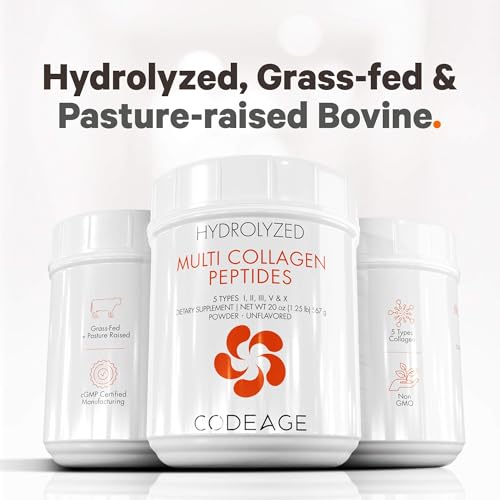 Code Age Multi-Collagen Protein Powder Hydrolyzed 20Oz All-in-One Super Bone Broth Codeage uk supplements