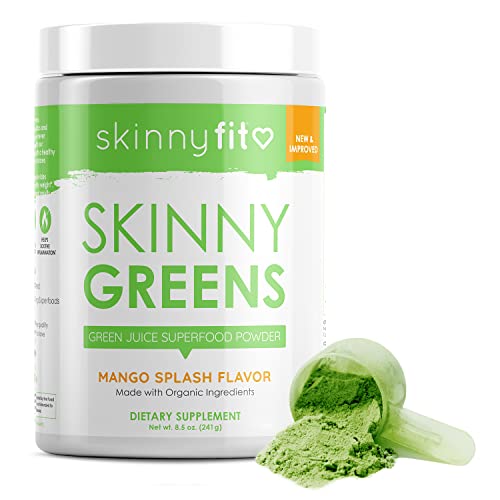 SkinnyFit Mango Splash Skinny Greens, Green Juice Superfood Powder, Natural Energy SkinnyFit uk supplements