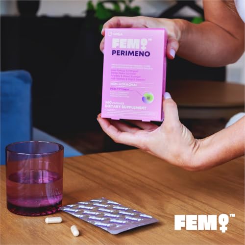 Upsa FEM Perimeno Perimenopause Supplements for Women - Non-Hormonal Pre-Menopause Support for Hot Flashes, Night Sweats, Mood, Sleep & Low Energy - 30 Capsules Upsa uk supplements