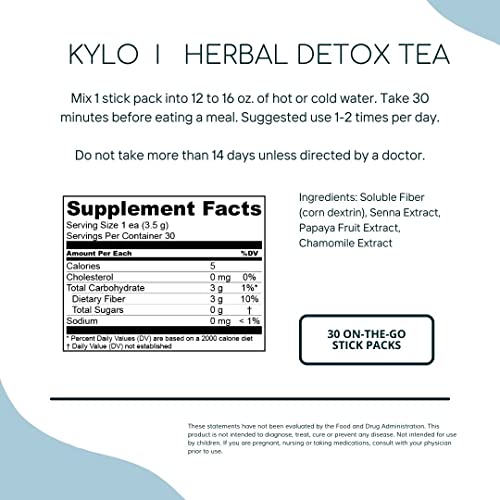 KYLO Instant Herbal Detox Tea - Support for Weight Management (30 Single-Serve Sticks) KYLO uk supplements