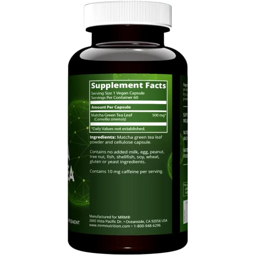 MRM Matcha Green Tea Capsules 60 Servings MRM uk supplements