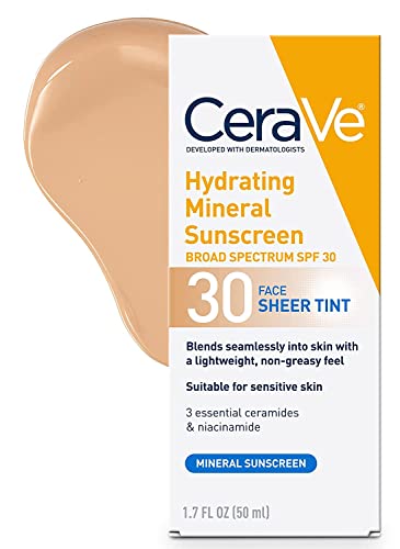 CeraVe Tinted Sunscreen with SPF 30 | Hydrating Mineral Sunscreen With Zinc CeraVe uk supplements